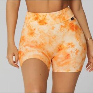 LiCi Fit Glow Shorts In Orange Size Medium